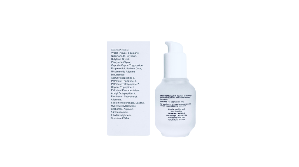 DERMA-CODE™ NAD+ • PDRN • 6 Peptide SERUM - 1.01 fl oz (30ml) Airless Pump